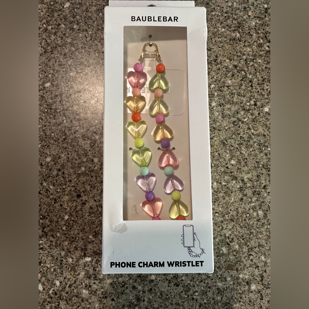 BaubleBar Multicolor Heart Phone Charm